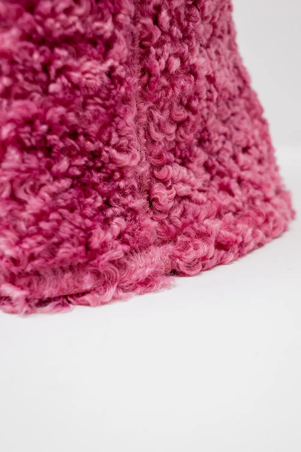 Fuchsia bucket hat borg - One Size / Pink