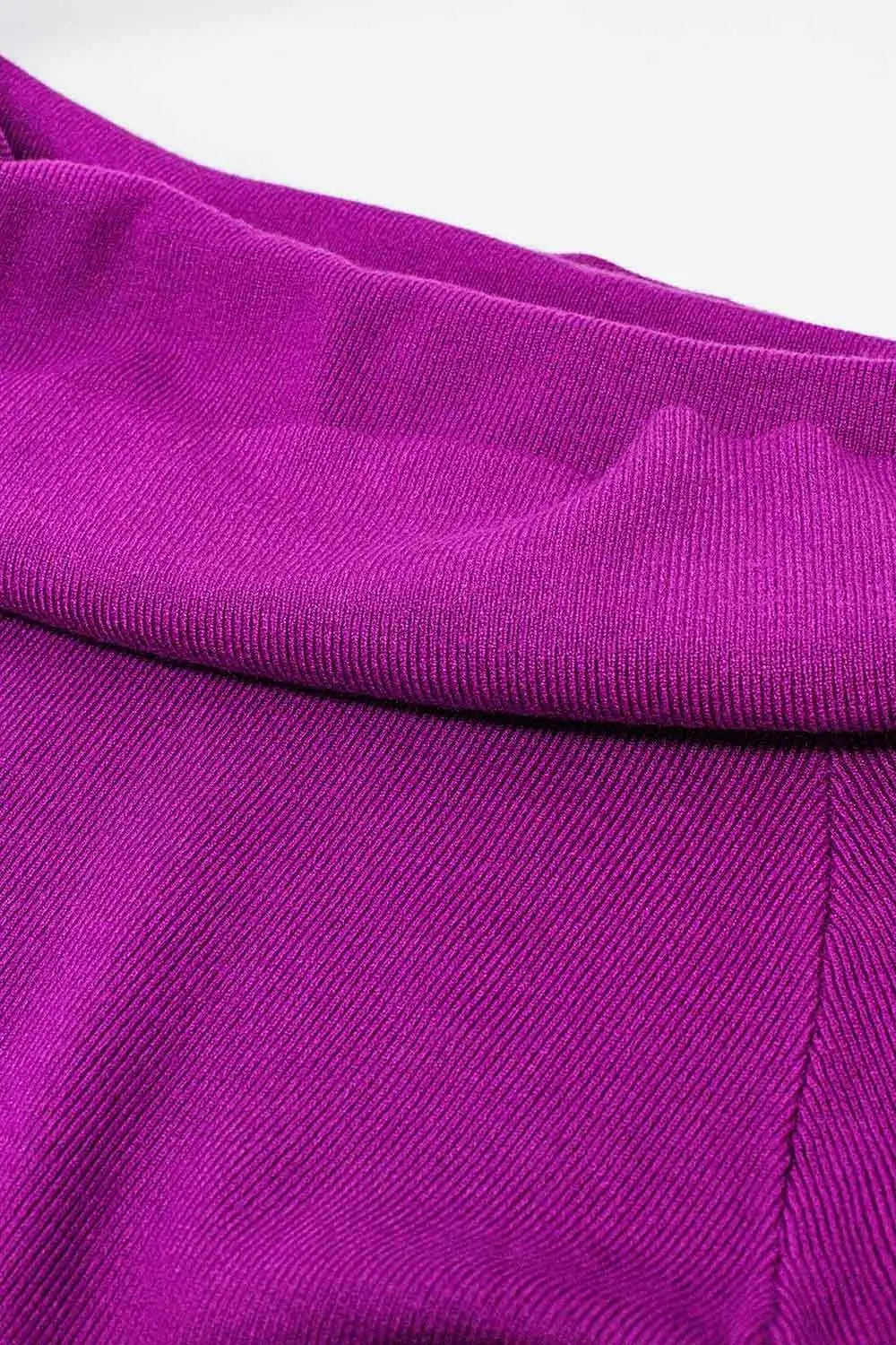 Fuchsia fine knit sweater with a wide boat neck - One Size / Fuchsia - Sweaters