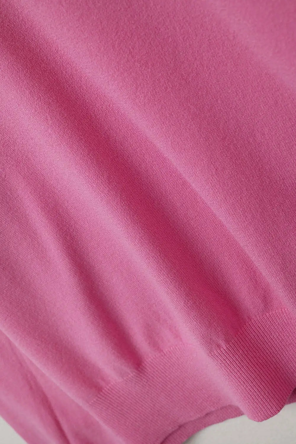 Fuschia sweater with V neckline - One Size / Fuchsia - Sweaters