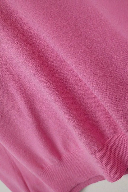 Fuschia sweater with V neckline - One Size / Fuchsia - Sweaters