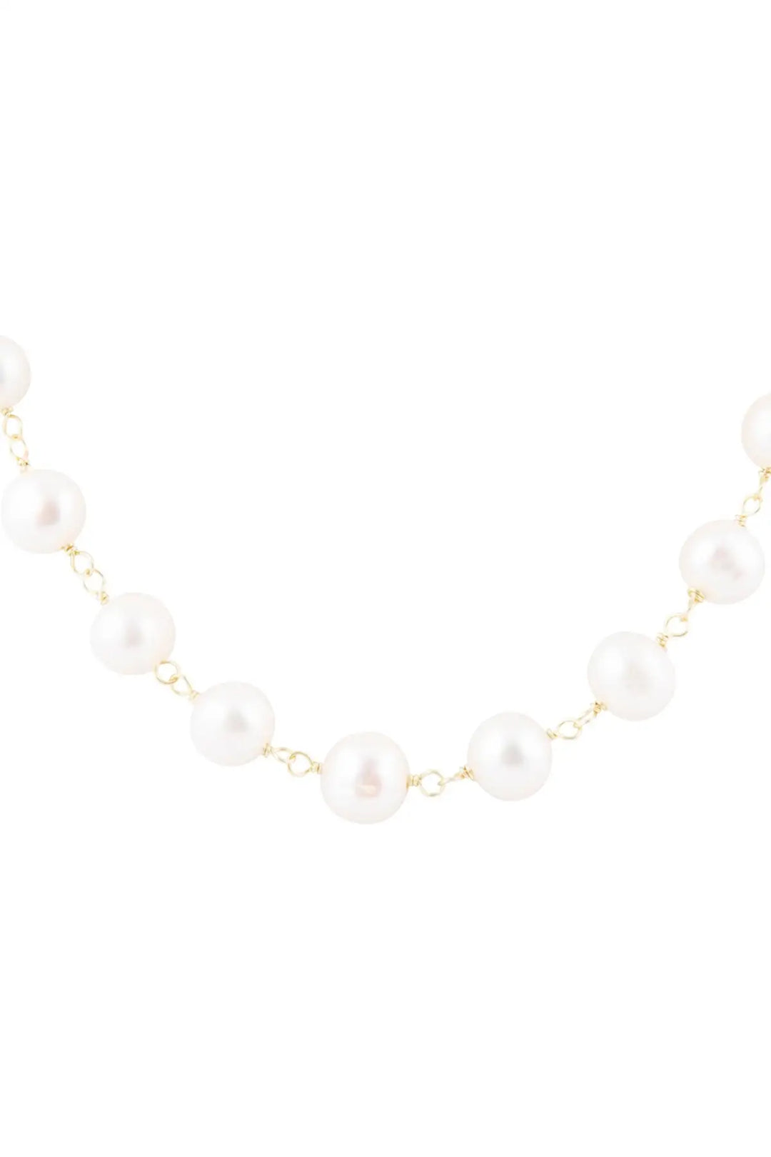 Golden Chain and White Pearl Necklaces - Necklaces