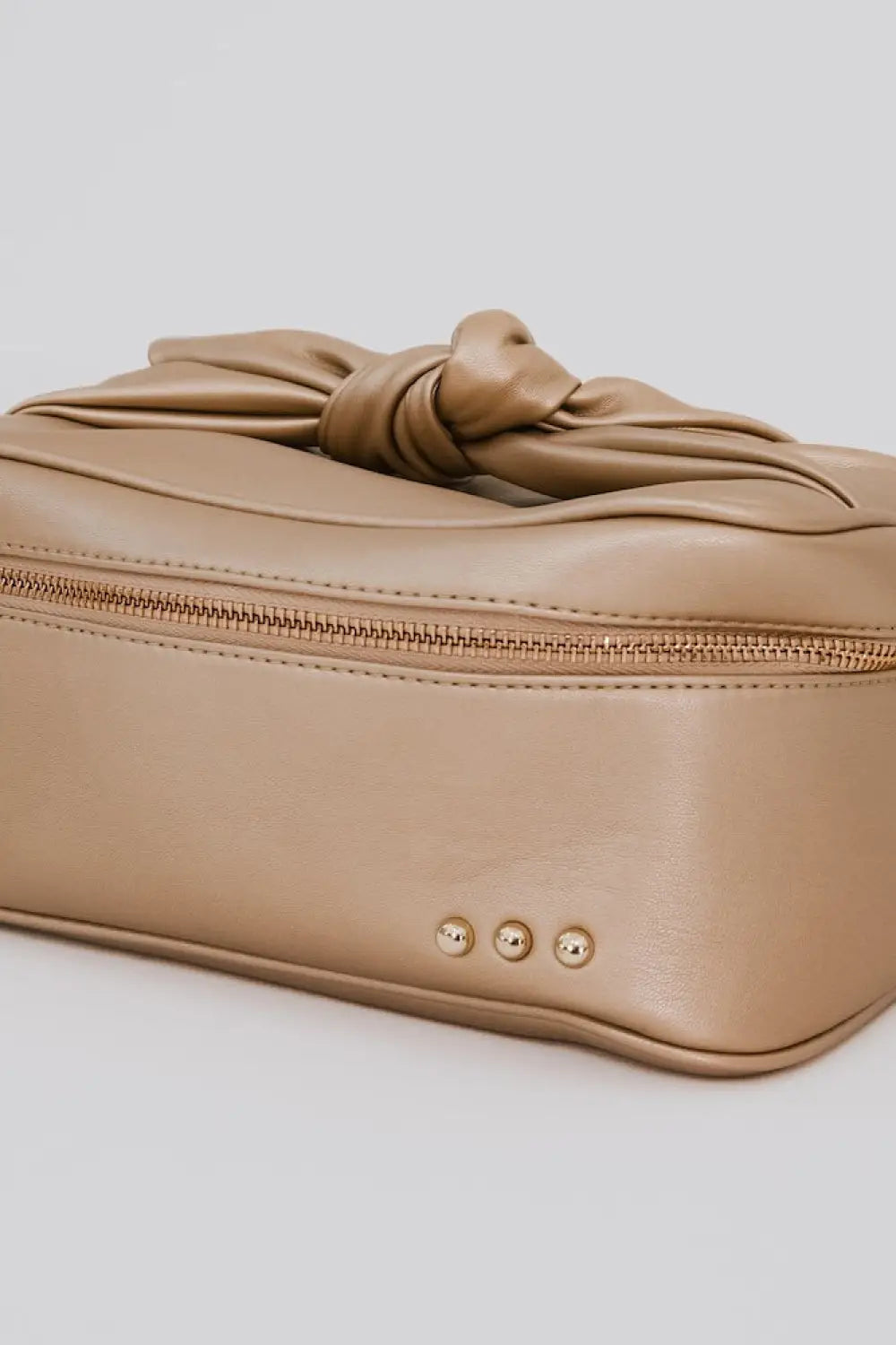Gold Madelyn Bow Makeup Bag - Gold - Make Up Bag