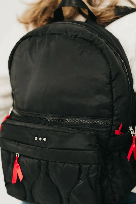 Go-To Organized Puffer Nylon Backpack - Black - Backpack