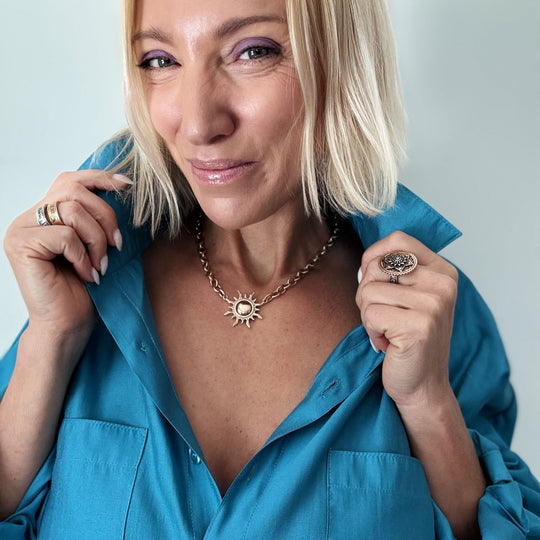 Grateful Sun Choker Necklace - MELISSA JEAN