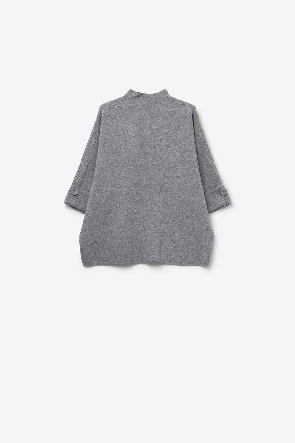 Q2 Gray Knitted Sweater with Button Details