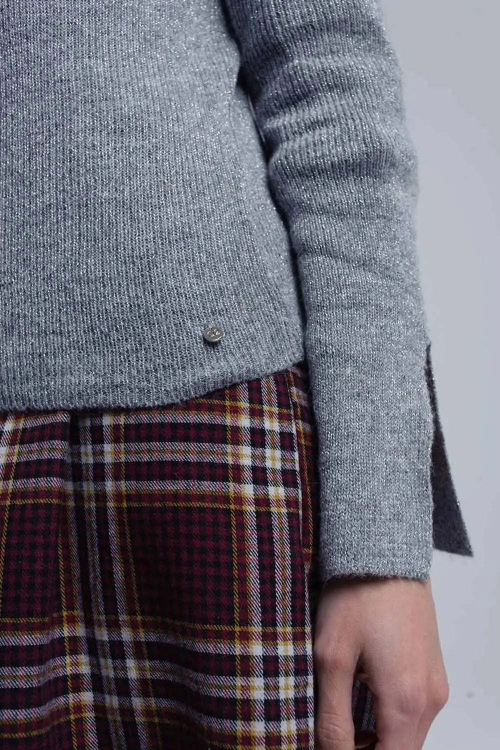 Gray shiny sweater - Sweaters