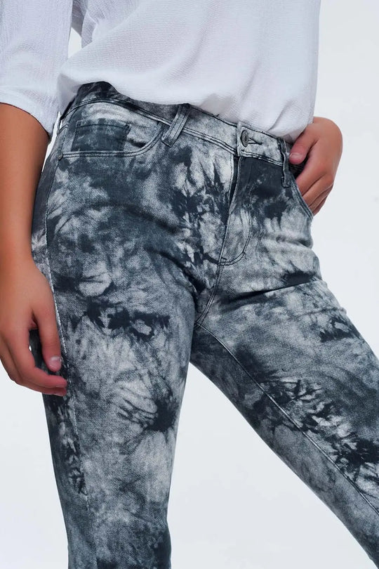 Gray tinted slim pants - Pants