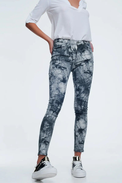 Gray tinted slim pants - Pants
