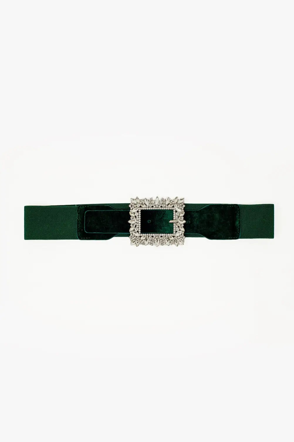Green Belt with rhinestones and adjustable elastic - One Size / Green - Accesory