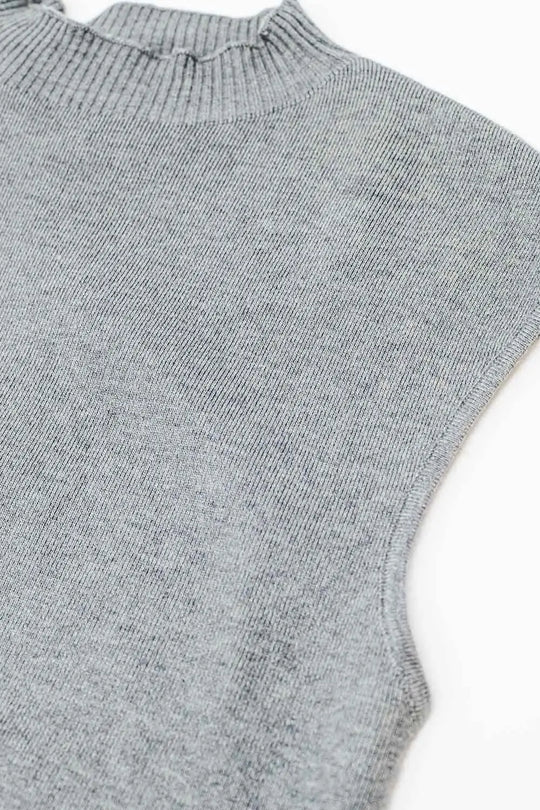 grey bodycon sleeveless midi dress - Dresses