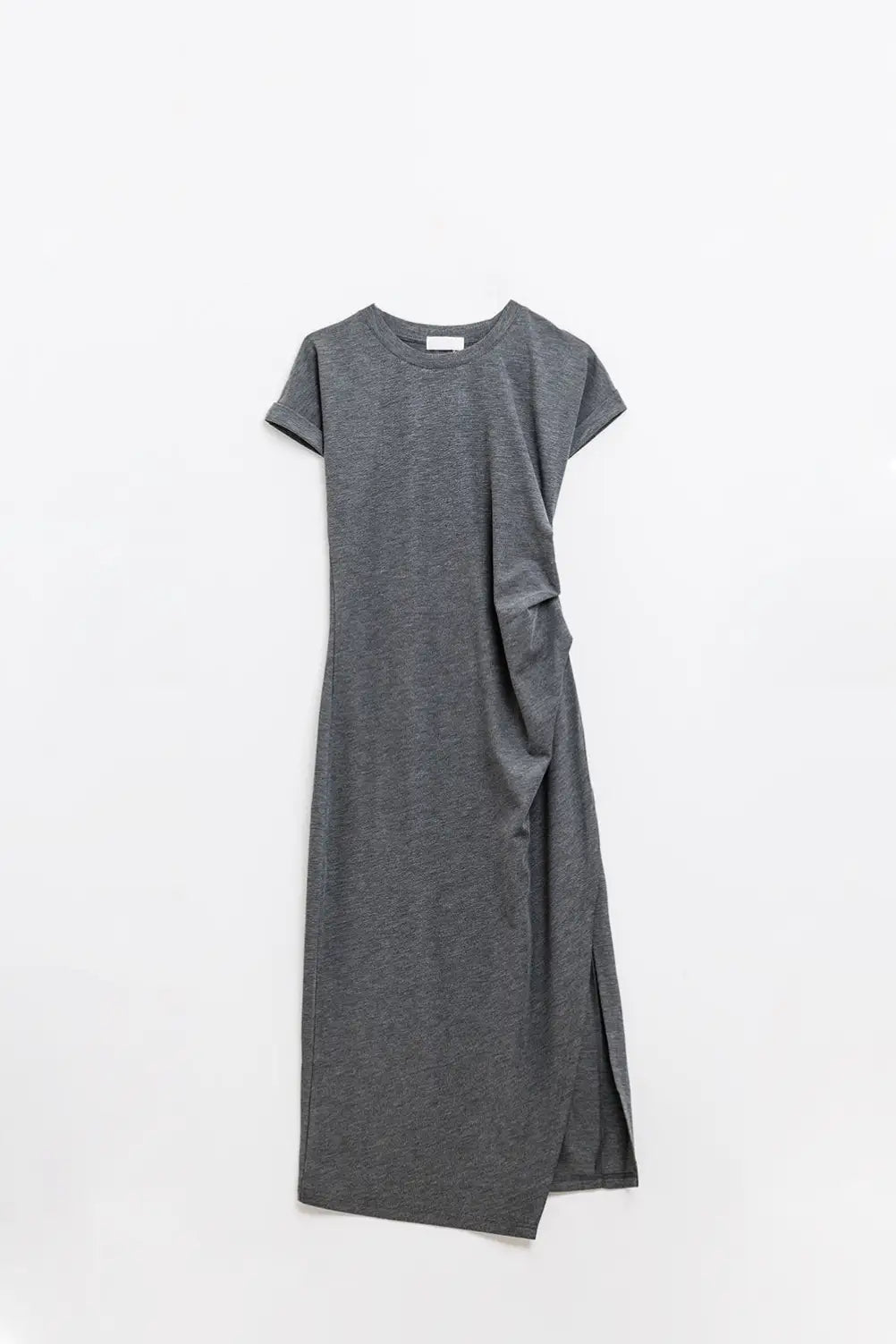 Grey stretch tencel sleeveless dress - Dresses