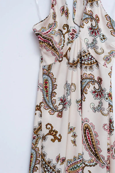 Halter neck maxi dress in paisley print - Dresses