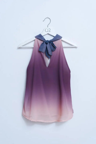 Halter neck top in ombre beige - One Size / Beige - Tops