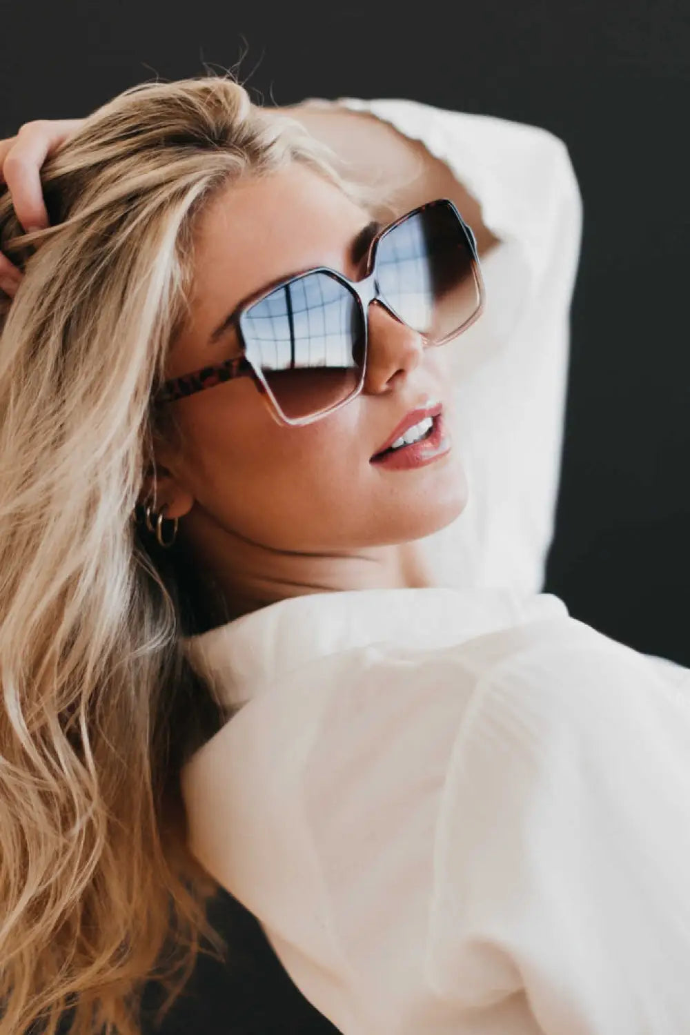 Hanna Hexagon Frame Sunglasses - Tortoise - Sunglasses