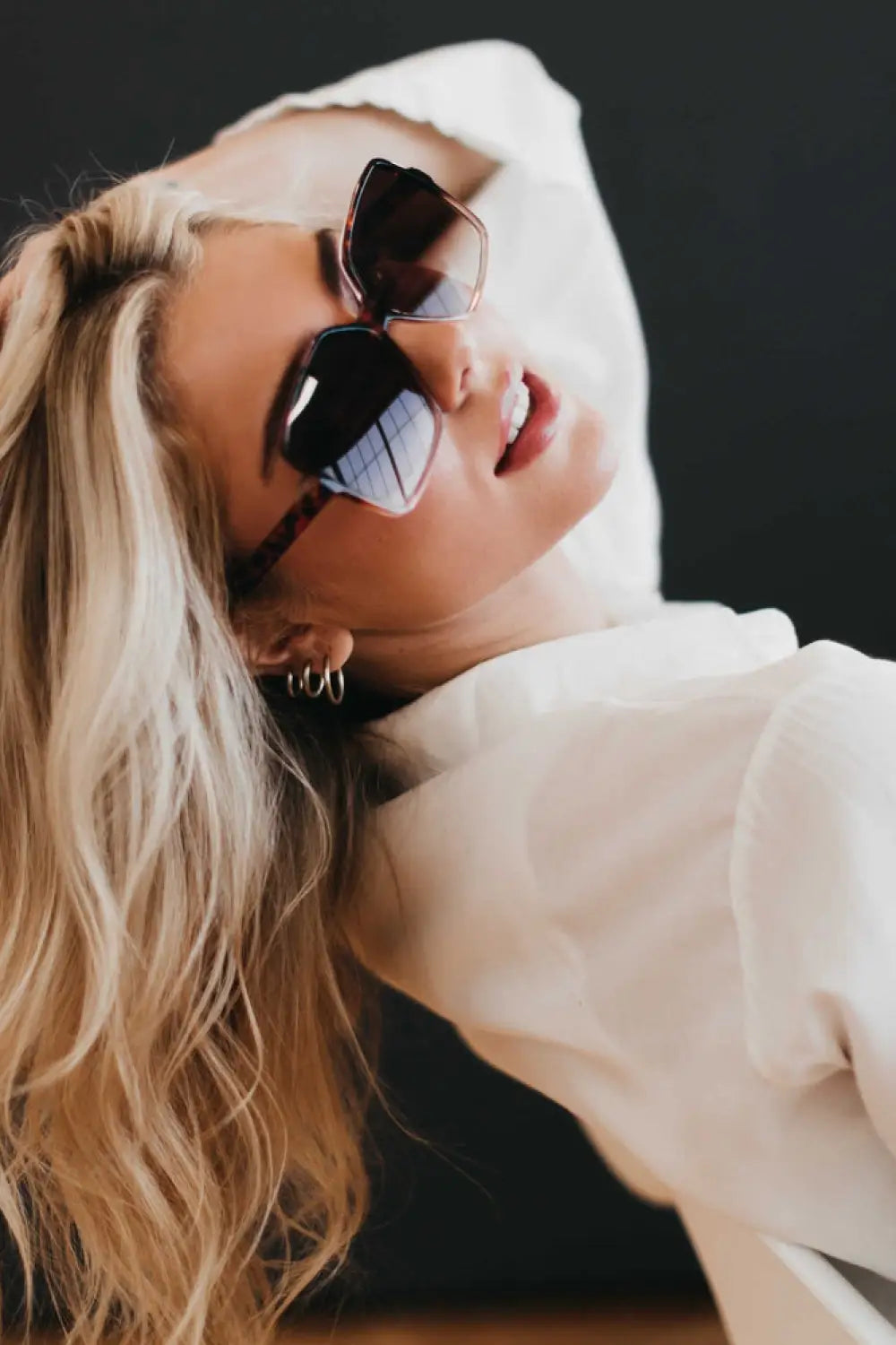 Hanna Hexagon Frame Sunglasses - Sunglasses