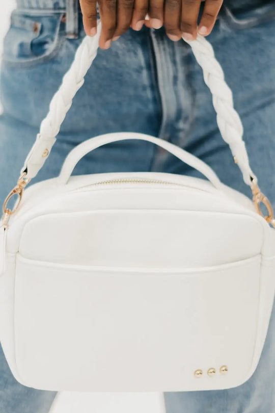 Harriet Handle Crossbody and Shoulder Bag - Cream - Crossbody Bag