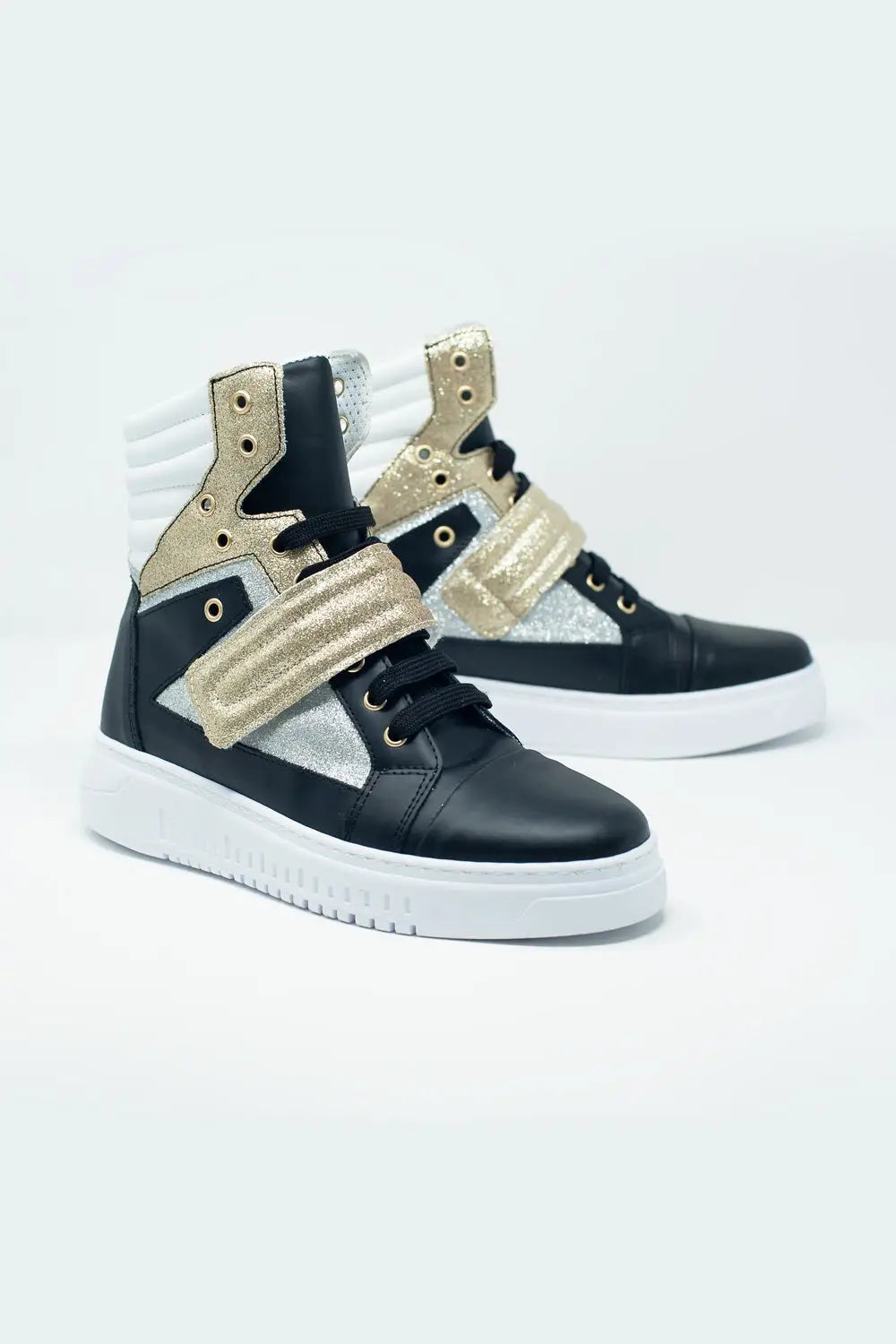 Hi-top sneakers in gold - Shoes