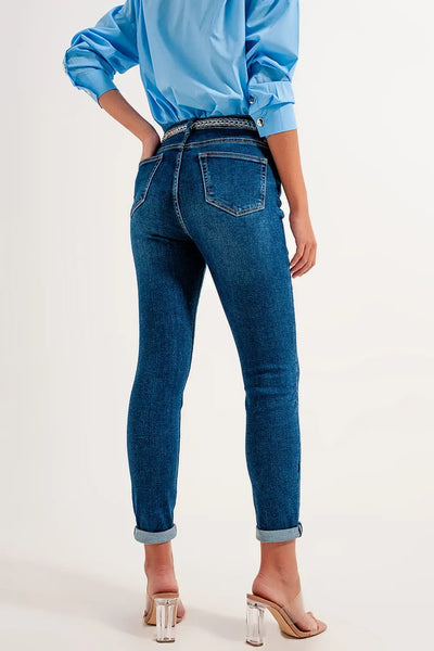 High rise skinny jeans in darkwash - Jeans