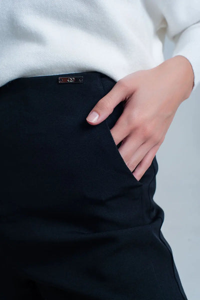 High waist black shorts - Pants