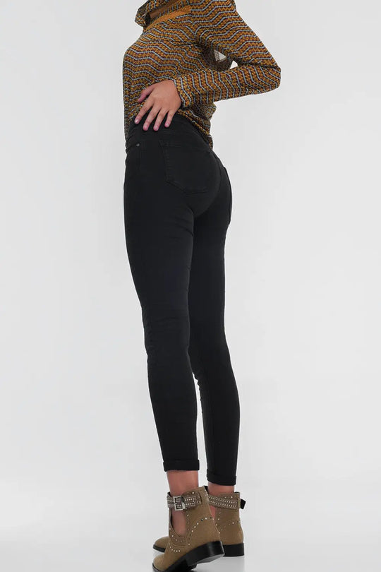 high waist skinny jeans in navy - Jeans