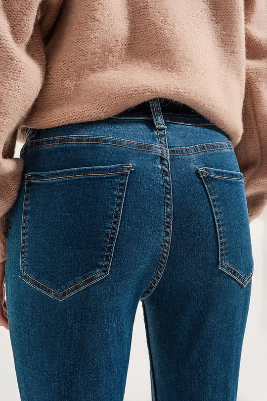 High waist super skinny jeans in medium blue - Jeans