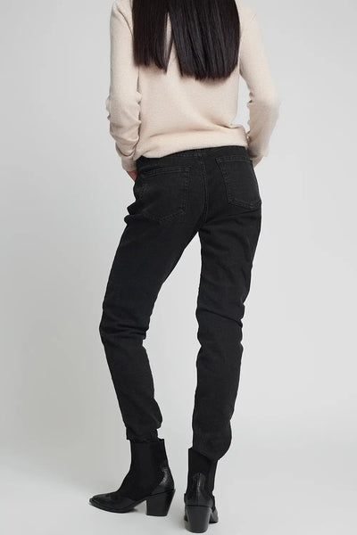 High waisted mom jeans in black - Jeans