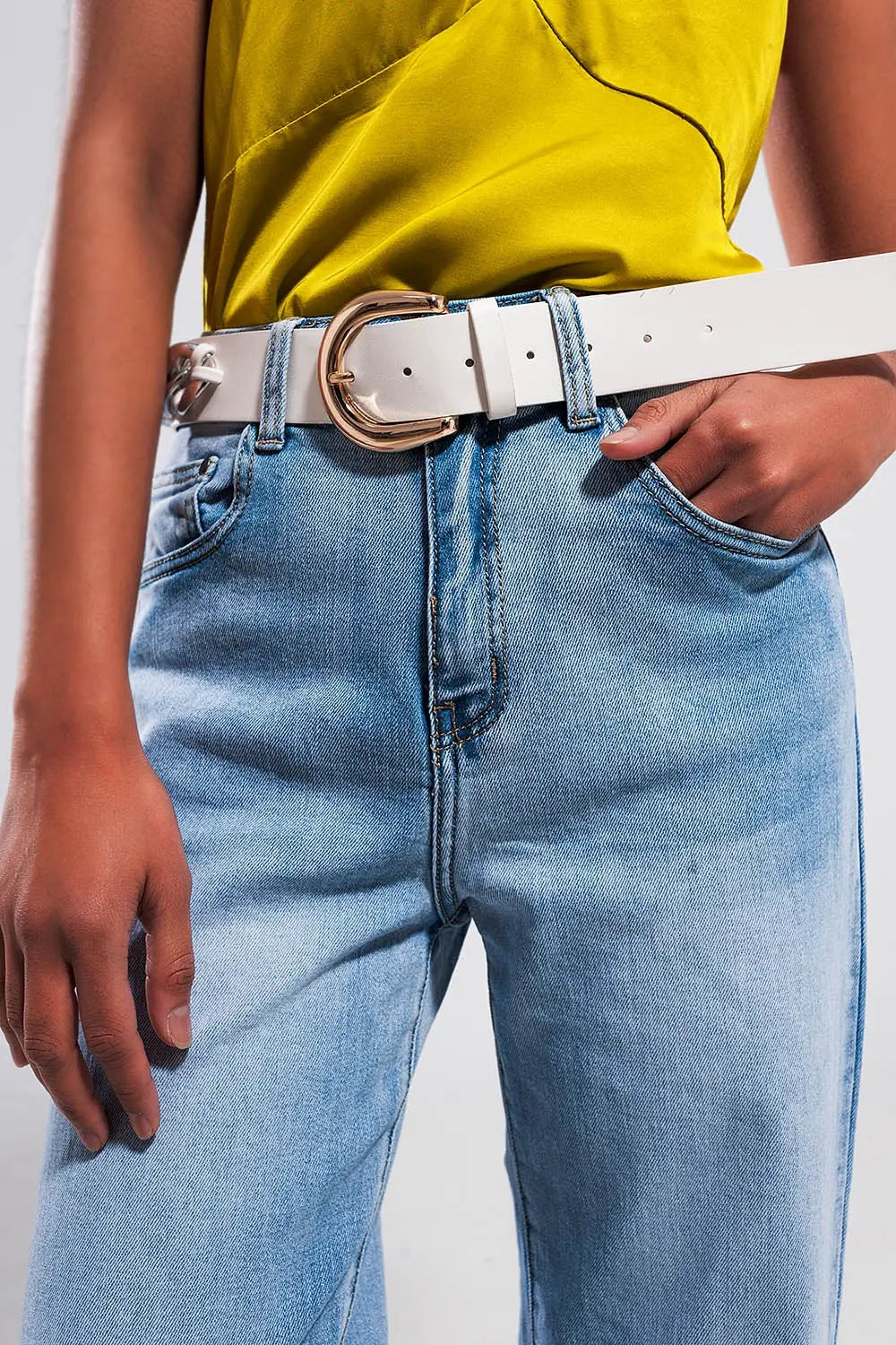 High wide leg jeans in light wash - Jeans