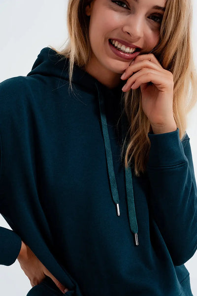 Hoodie co-ord in green - Sweaters