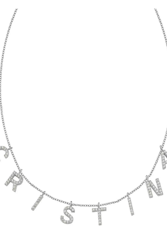 Crystal Custom Name Necklaces - Melissa Jean Boutique