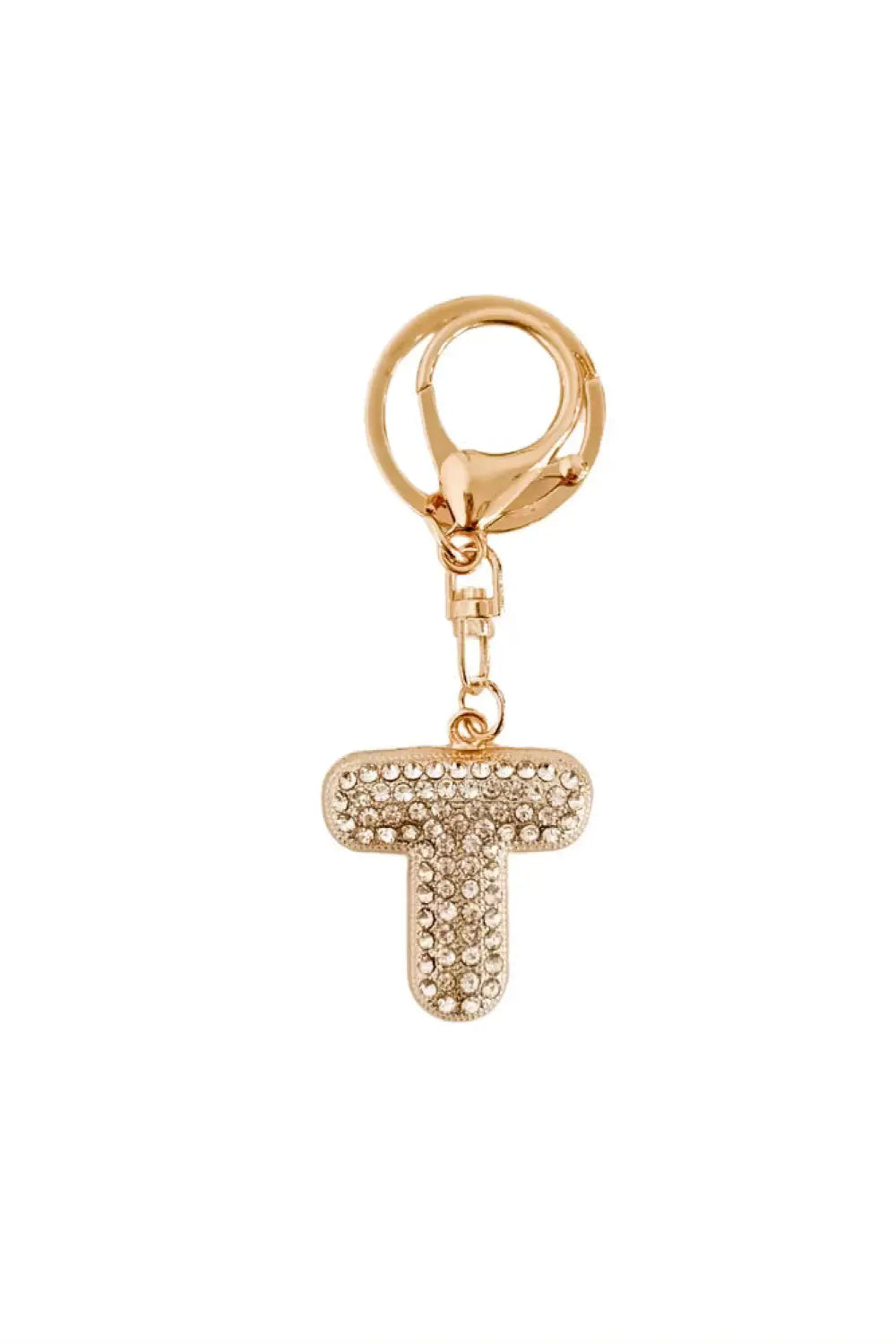 Diamond Initial Bag Charm - T - Charms
