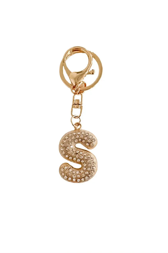Diamond Initial Bag Charm - S - Charms