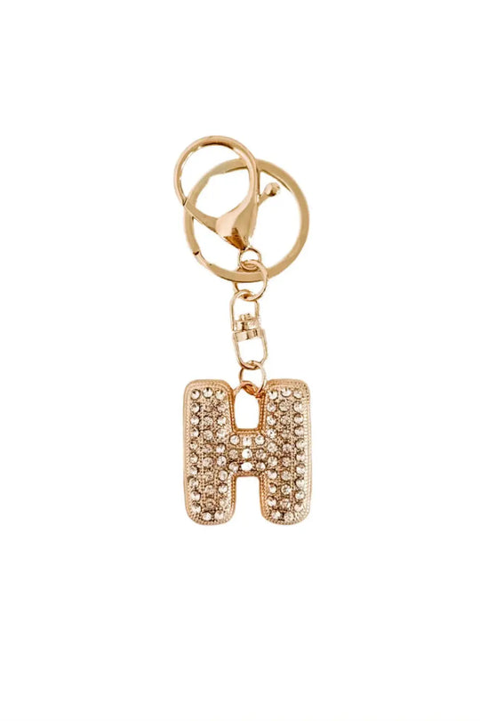 Diamond Initial Bag Charm - H - Charms