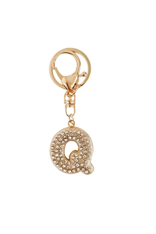 Diamond Initial Bag Charm - Q - Charms