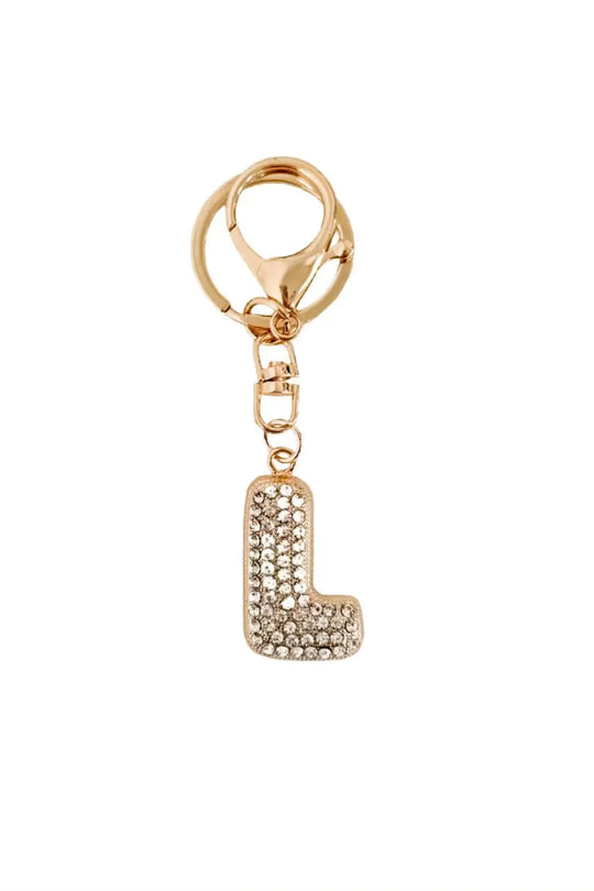 Diamond Initial Bag Charm - L - Charms