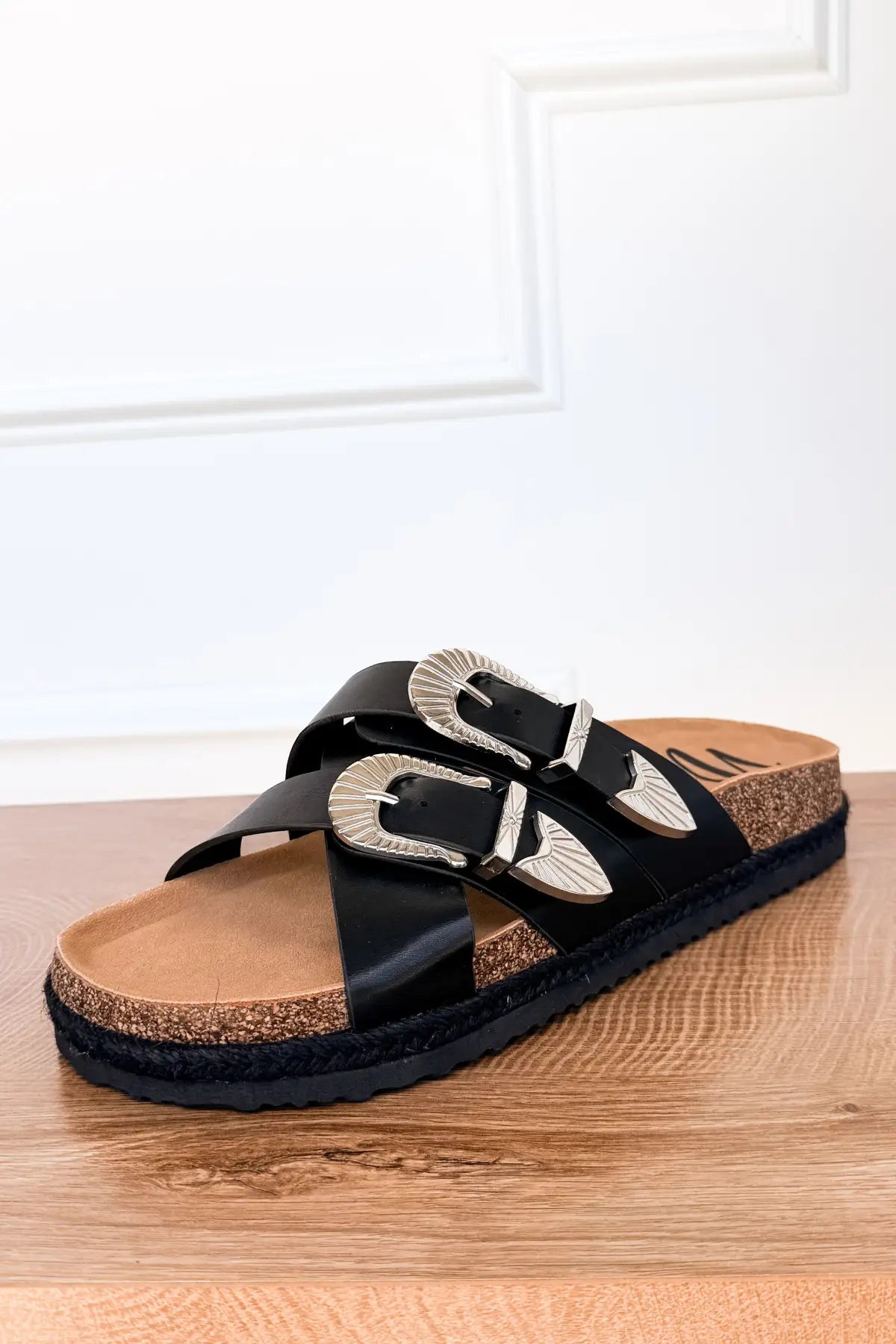 Iris Buckle Sandal in Black - 130 Sandals