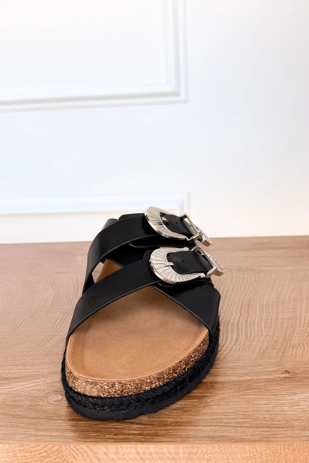 Iris Buckle Sandal in Black - 130 Sandals