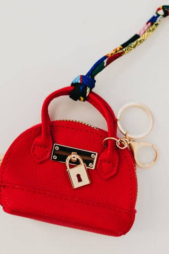 It Girl Bag Charm - Red + Navy Tie - Charms