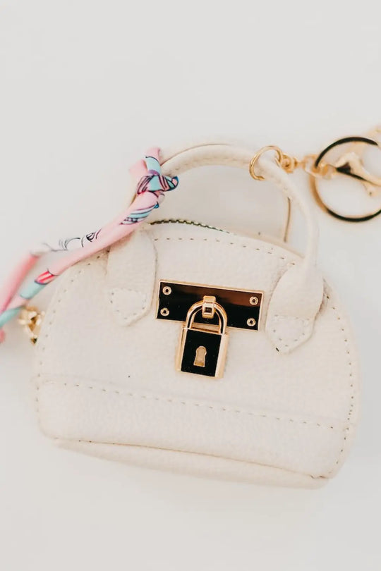 It Girl Bag Charm - Cream + Blush Tie - Charms