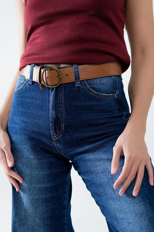 Jambe extra-large en denim lavé avec couture latérale - Pantalons