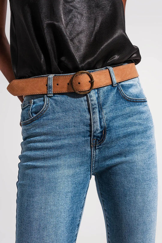 Jean à bordures effilochées Bleu clair - Pantalons