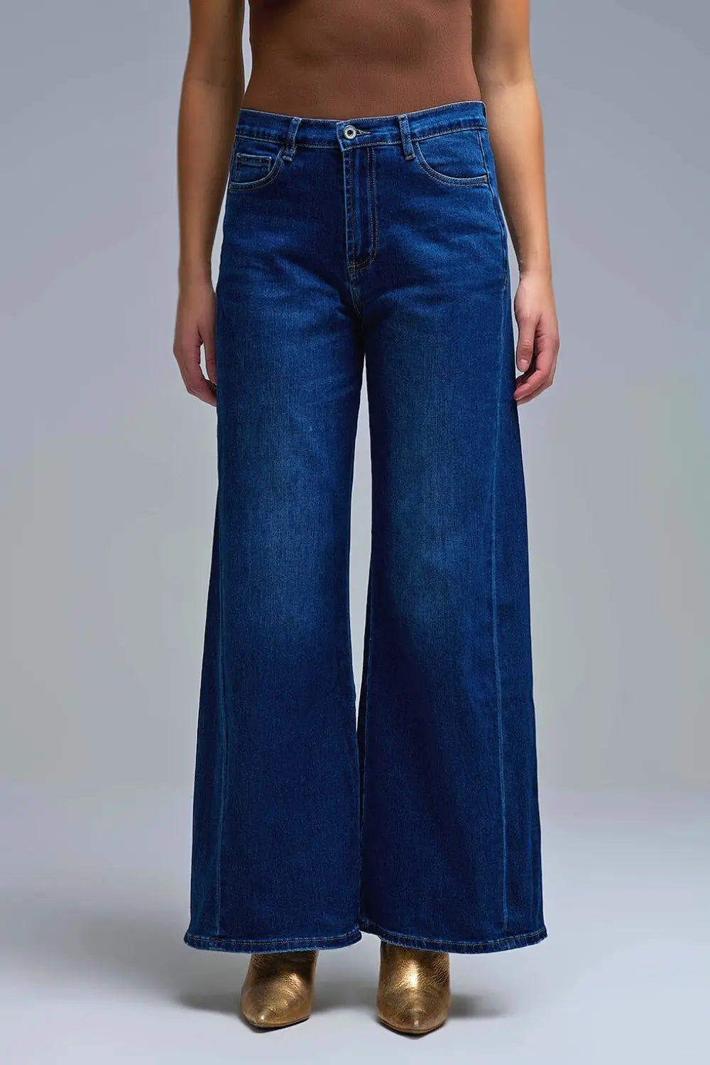 Jean à jambe extra-large délavé foncé - Pantalons