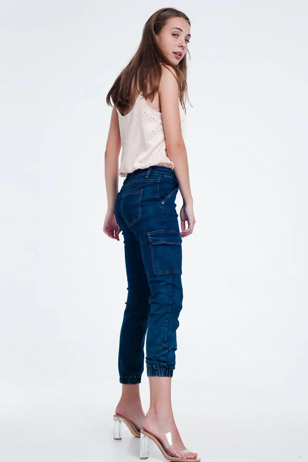 Jean à poches cargo Bleu marine - Pantalons