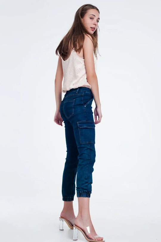 Jean à poches cargo Bleu marine - Pantalons