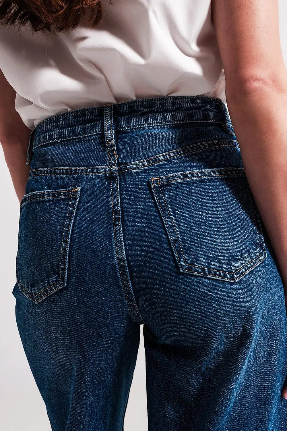 Jean ample avec boutons apparents - Pantalons