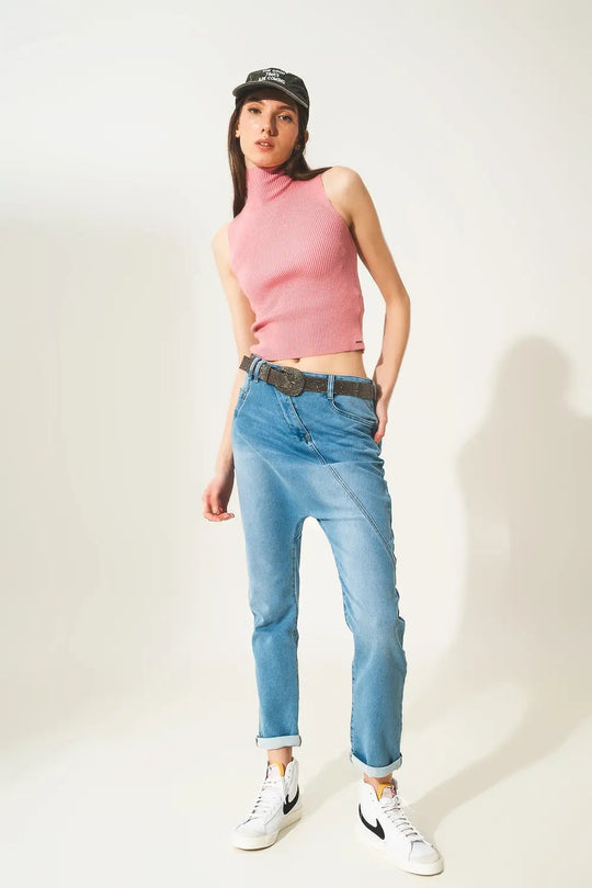 Jean baggy style années 90 Bleu délavé vintage - Pantalons