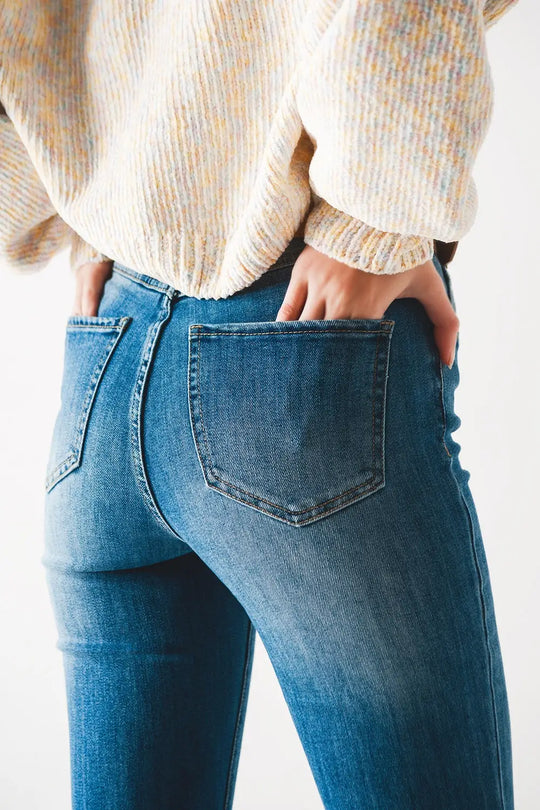 Jean bootcut évasé à taille haute - Pantalons