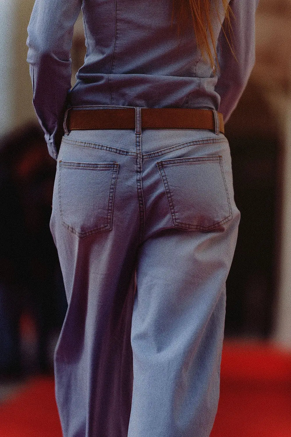 Jean Boyfriend extensible à délavage clair - Pantalons