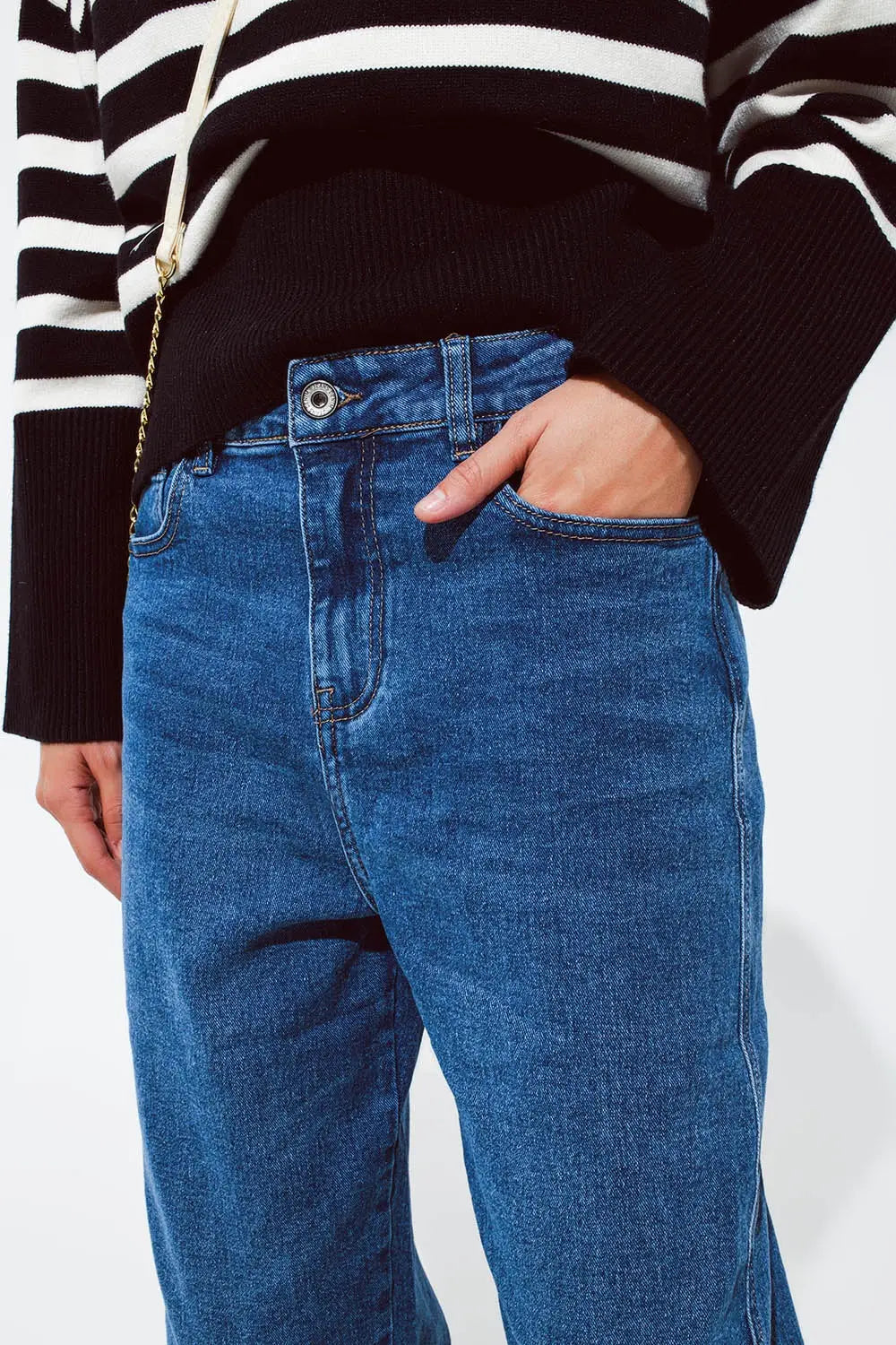 Jean boyfriend surdimensionné bleu foncé - Pantalons