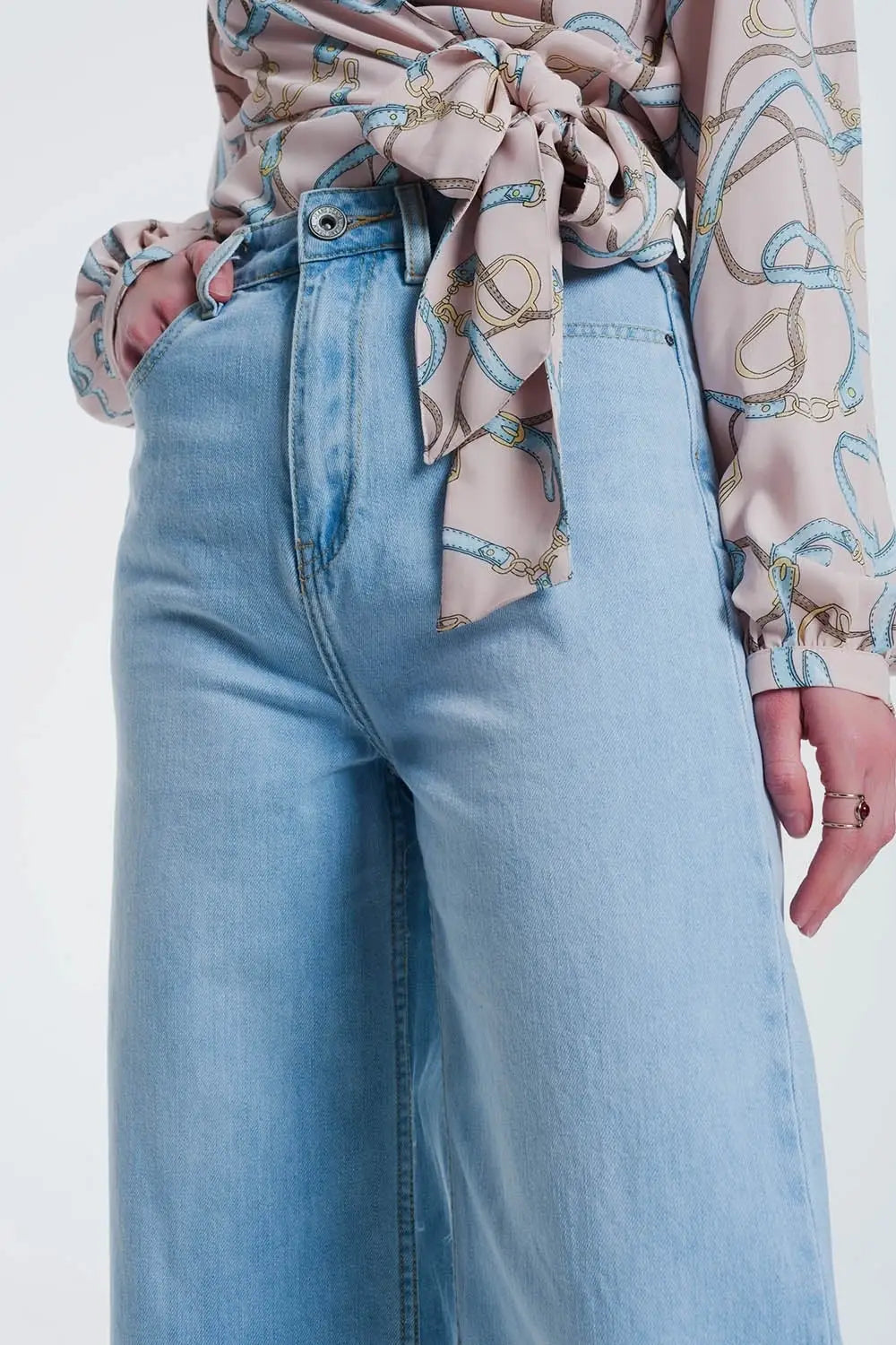 Jean-culotte à ourlet déchiré - Pantalons