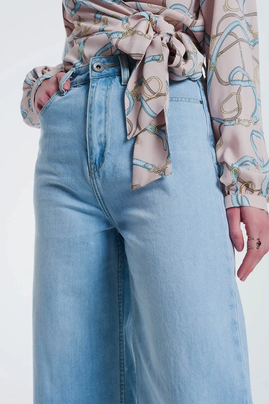 Jean-culotte à ourlet déchiré - Pantalons